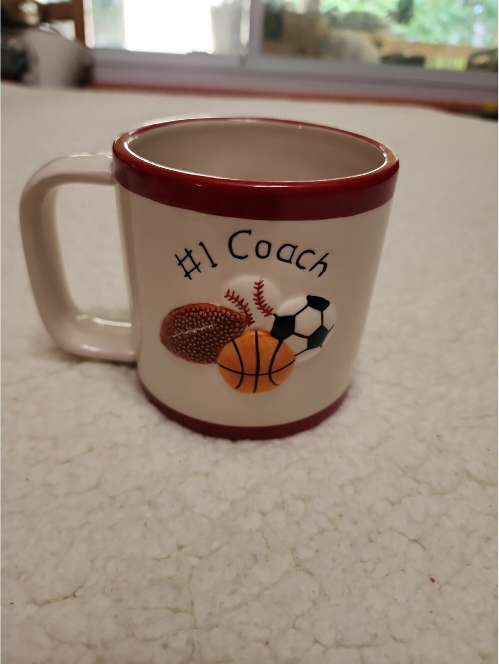 #1 Coach 3D Coffee Mug Best Greatest Football Basketball Baseball Soccer Ceramic